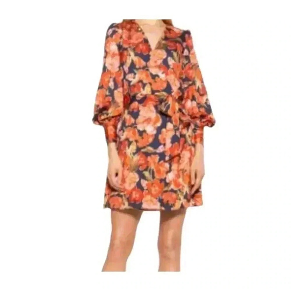 Alexia Admor Arya Wrap Dress WOMENS SIZE 8 FLORAL - Picture 1 of 16